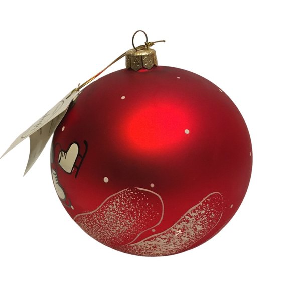 Andrzej Glass Ornament Hand Made In Poland Large Christmas Ball Teddy Bear - Picture 3 of 12